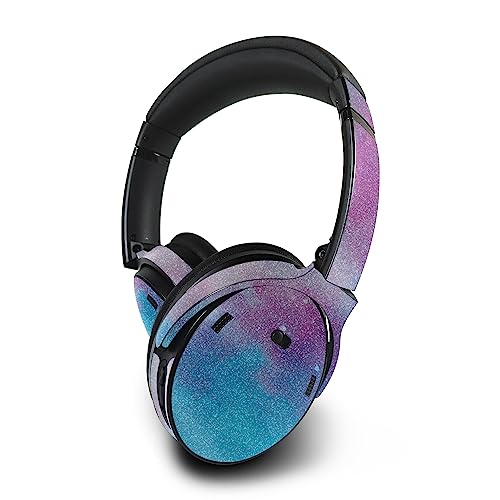 Image of MightySkins Glossy Glitter Skin Compatible with Bose QuietComfort 45 Headphones Cotton Candy Sky | Protective, Durable High-Gloss Glitter Finish | Easy to Apply
