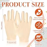Chicingyou 3 Pairs Elderly Skin Thin Protector Gloves Full Finger Protective Gloves Bruise Abrasion Protective Cover Bruising(Skin,M)