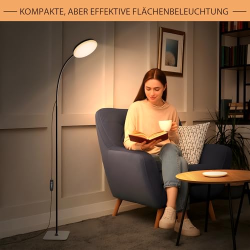 Stehlampe-3-Farben-10-Helligkeiten-Schlanke-LED-Leselampe-Stehend-Dimmbar-Einstellbare-Flexible-Stehleuchte-fuer-Kinderzimmer-Buero-Wohnzimmer-Ecke-Nachttischlampe - Sparfuchs24.io - Preisvergleich & Top Angebote Online