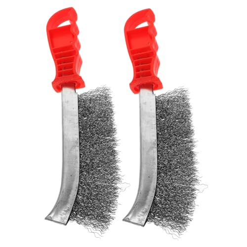 HEALEEP Stainless Steel Wire Brush Set Rust Remover for BBQ Grill Steel Daddy Small Hole for Space Saving