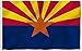 Anley Fly Breeze 3x5 Foot Arizona State Polyester Flag - Vivid Color and UV Fade Resistant - Canvas Header and Double Stitched - Arizona AZ State Flags with Brass Grommets 3 X 5 Ft