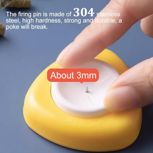 WOLMIK Magnet Ei Piercer für rohe Eier, mit Magnetfuß und Sicherheitsverriegelung, hart gekochte Eierschäler, Eierpiker, um ein gutes hartgekochtes Ei zu bekommen