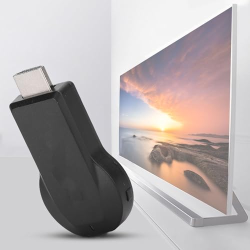 PUSOKEI Adaptador de Dongle de Pantalla inalámbrico, Adaptador HDMI inalámbrico, Adaptador de Dongle de Receptor de Pantalla inalámbrico WiFi HDMI TV, Soporte para Airplay Miracast DLNA