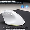 Bluestork - Ratón Ergonómico 800-2400DPI - 6 Botones LED RGB - Raton ergonomico Inalámbrico Prevención del Síndrome del Ratón - Raton inalambrico para PC/Mac/iPad - Blanco para Diertos #4