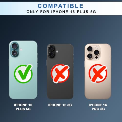 Image of CEDO Magnetic Cover for iPhone 16 Plus | Compatible with MagSafe Wireless Charging | Matte Black Case Designed with Magnetic Lock Shockproof Edge Protection Backcover (Translucent Black)