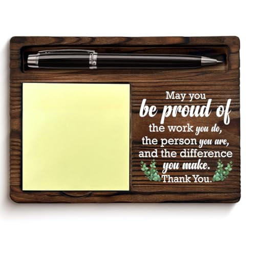 Thank You Gifts for Women Men, Appreciation Gifts for Coworkers Boss Teacher, May You Be Proud of The Work You Do Sticky Note Holder for Office Desk Decor