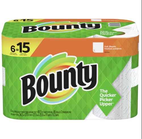 Bounty Full Size 6=15 Double Plus Paper Towel (Exclusively listed by El Mercado Esencial)