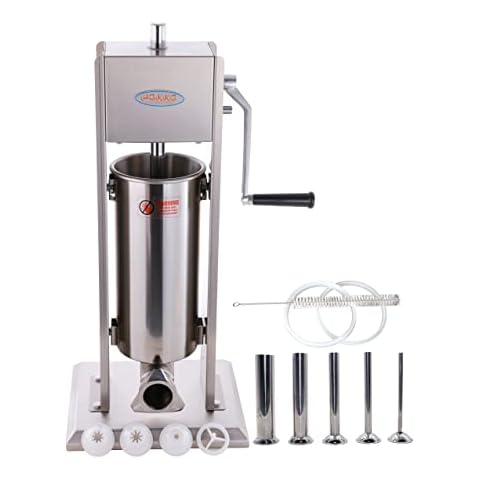 Hakka 2 in 1 Sausage Stuffer, Vertical Sausage Maker and Spanish Churro Maker Machines with 2 Speed, 7LB/3L Cover