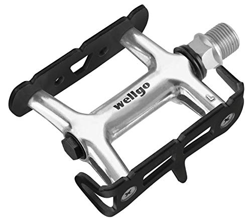 Wellgo R110B Road Quill Pedals, Bike Parts, Cycling Accessories, in Black - Sealed Bearing