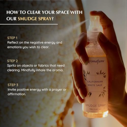 AROMAFUME Raumspray mit ätherischen Ölen, 100 % natürlich (Salvia Bianco e Palo Santo)