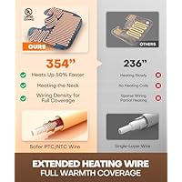 Graphene-Infused Weighted Heating Pad, Effective Pain Relief Instant Heating Pads for Neck and Shoulders and Back, Ergonomic Heated Wrap w/ 6 Heat Options 4 Auto Timer, Christmas Gifts for Women Men - Image 3