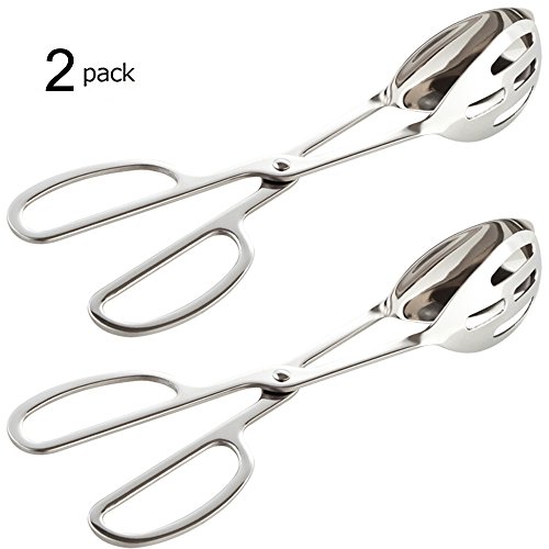 Buffet Tongs, KEBE 2-PACK Stainless Steel Buffet Party Catering Serving Tongs Thickening Food