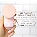 YOUTHLUX SoniGlow Silicone Facial Cleansing Brush – Electric Vibrating Skincare Scrubber Tool for Deep Pore Cleansing, Gentle Massage, Makeup Removal, Waterproof and Rechargeable (Pink)