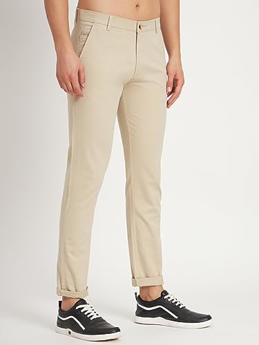 Image of KARGEENS Men Kargeens Men's Cotton Slim Fit Casual Chinos Trousers for Men Stylish