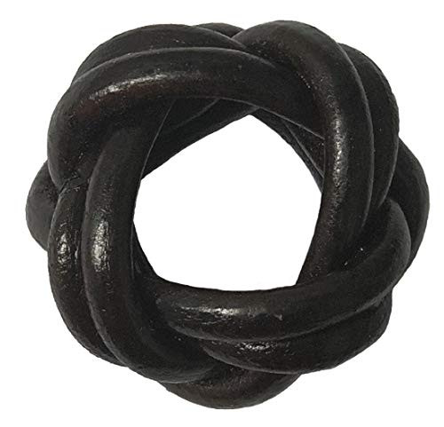 Aquinas Scout Slides - Scout Neckerchief Slide – Wood Badge Turks Head Woggle Knot with Monkey’s Fist Design – Bolo Tie Style Scouting Accessory