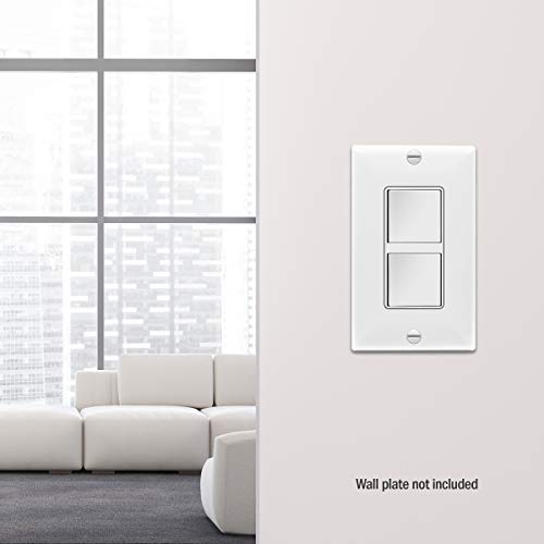 Enerlites 62834-W-N Double Paddle Rocker Decorator Switch thumb #6