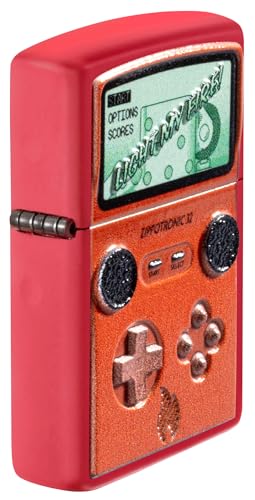 Image of Zippo Zippotronic Design Red Matte Pocket Lighter