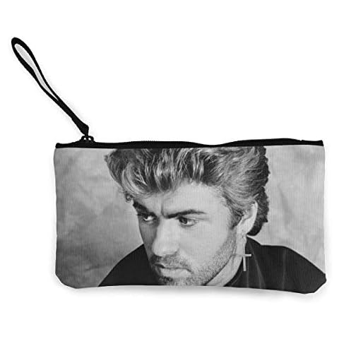 shibeili Pencil Bag Pen Case George Michael Canvas Students Stationery Pouch Zipper Bag Cover