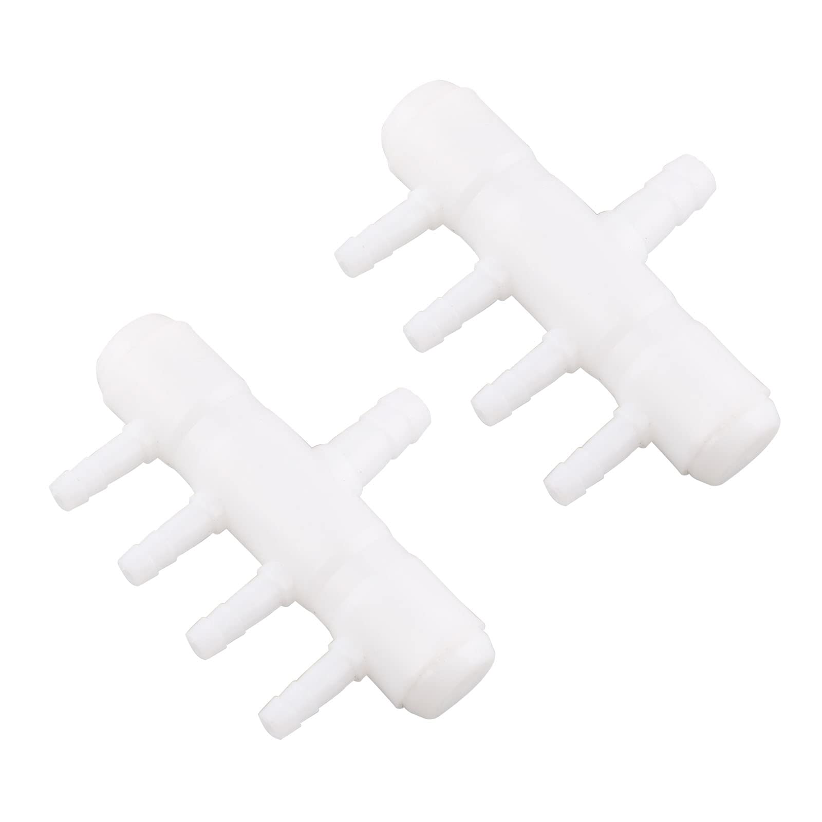 Lot de 2 séparateurs de débit d'air en Plastique pour Aquarium, Bassin, Pompe à air (4 connecteurs)