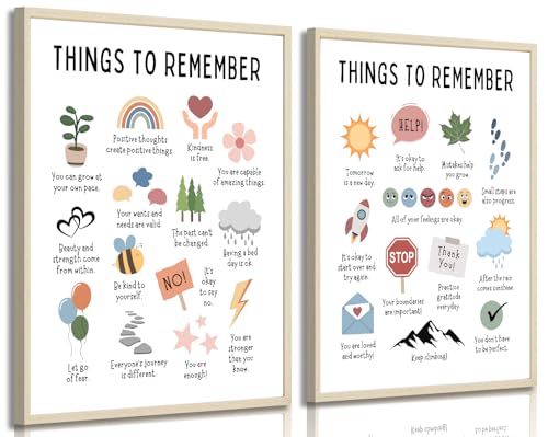 TUTENG 2Pcs Mental Health Wall art Positive Affirmation Wall Decor ...