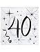 Produktbild 20 weiße Servietten zum 40. Geburtstag