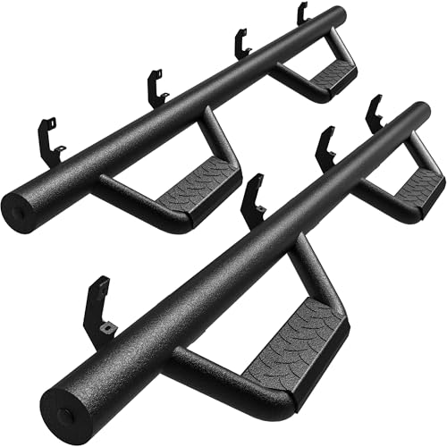 YITAMOTOR Drop Running Boards Compatible with 2019-2025 Chevy Silverado/GMC Sierra 1500 Crew Cab, 2020-2025 2500HD 3500HD Crew Cab Carbon Steel Side Steps Nerf Bars Rails(Excl. 2019 1500 LD)