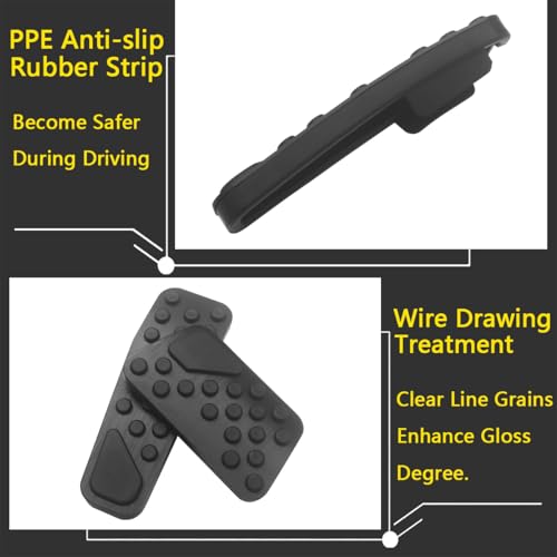 Image of Black Foot Brake Gas Pedal Cover Compatible for Dodge Chrysler