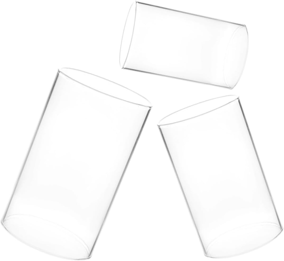Mobestech 3Pcs Glass Candle Holder Shades Windproof Candle Covers for Home Decor