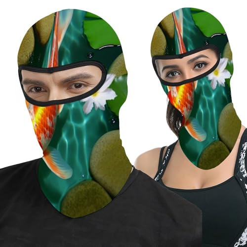 Balaclava para hombre y mujer con diseño de carpa japonesa, máscara térmica para la cara, protección contra el frío para motocicleta, esquí y clima frío miniatura 1