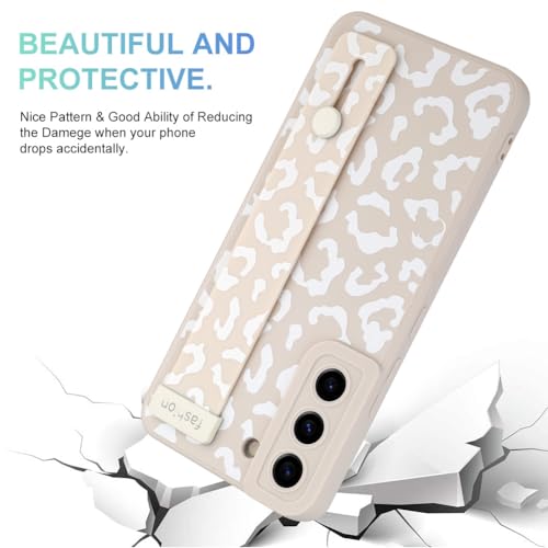 Image of Compatible with Samsung Galaxy S22 Plus Case with Strap Wrist White