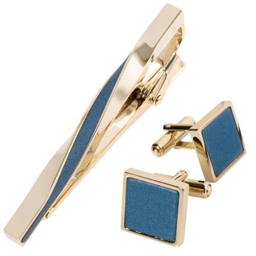 [TAVARAT] Cuff links mens Cufflinks for Men Tie clip Genuine Learher Tps-063
