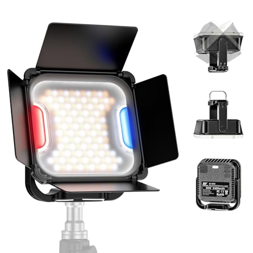 138 LED Camping Lantern, Video Light, 2500K-9000K, Rechargeable 5400mAh, 180° Adjustable, Hangable, Magnet, Tripod Mountable, CRI 95+, Pocket Lanterns for Power Outages, Camping Essentials - image 1