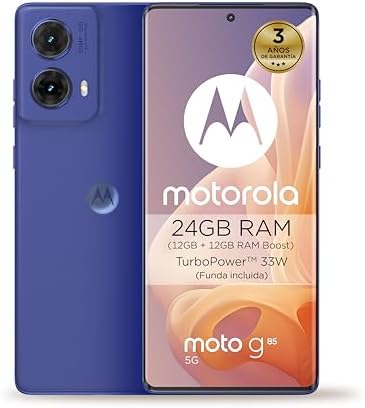 Motorola Moto g85 5G 24GB (12GB+12GB RAM Boost) 256GB Azul, Panta...