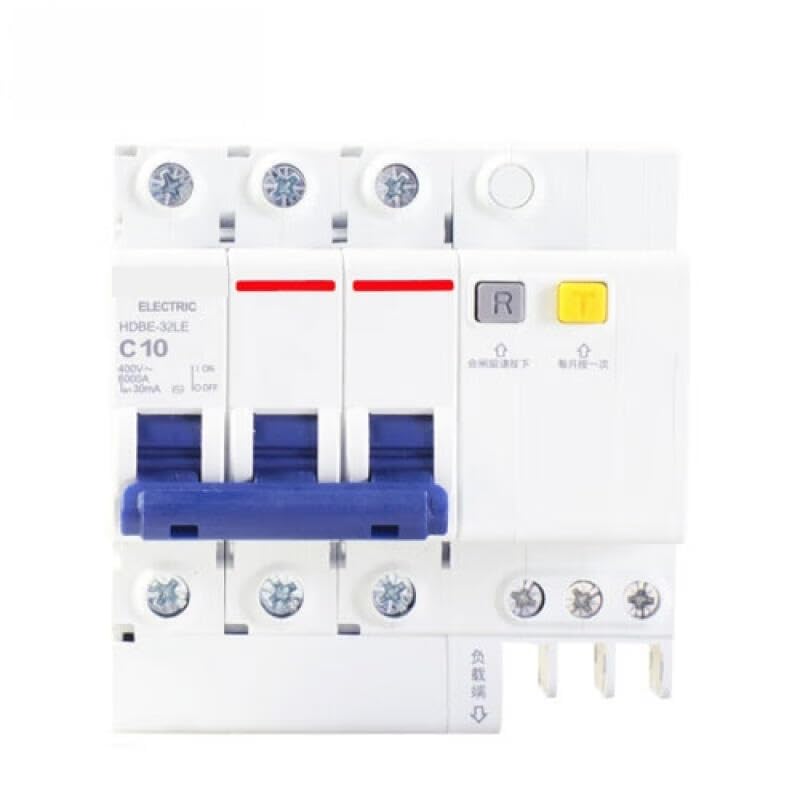 Disyuntor de fugas HDBE-32LE 3/3 10A para protección de circuitos