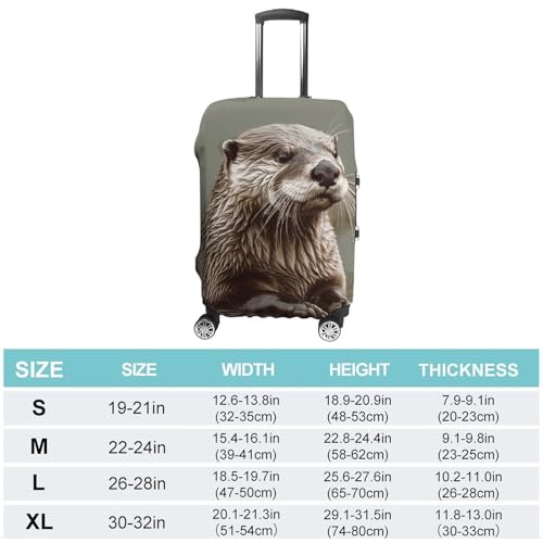 Otter Animal Printed Luggage Cover Protector, Fits 18-32 Inch Luggage2