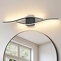 Joossnwell Bathroom Vanity Light Modern Bathroom Lighting Fixture Over Mirror 31.5 Inch Black Vanity Light Bar Dimmable 5CCT Vanity Lights Led Bath Wall Lamp