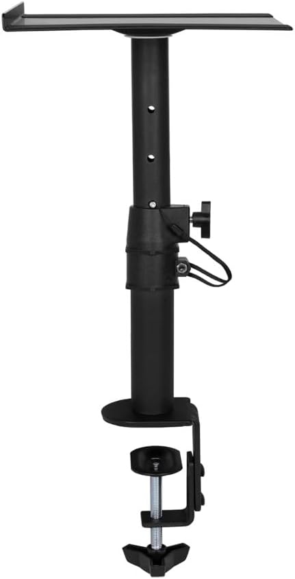 Monoprice Universal Clamp-On Desktop Speaker Mounts Pair Height-Adjustable 9 x 9 inch Tray, Fits Most Bookshelf Studio Monitor Speakers Monoprice Universal Clamp-On Desktop Speaker Mounts Pair Height-Adjustable 9 x 9 inch Tray, Fits Most Bookshelf Studio Monitor Speakers