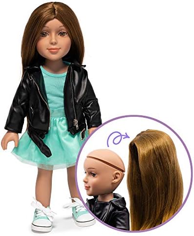 I'm A Girly Fashion Doll Lucy w/Brown Interchangeable Removable Synthetic Wig to Style - Fashionista Model Figure for Kids 8+ Years - 18"" Tall