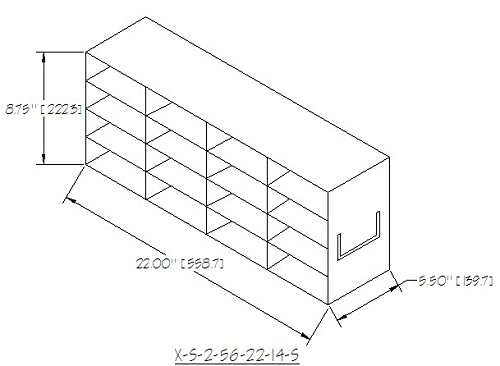 Laboratory Freezer Rack for 2" high Boxes