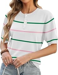 White With Pink Green Stripes