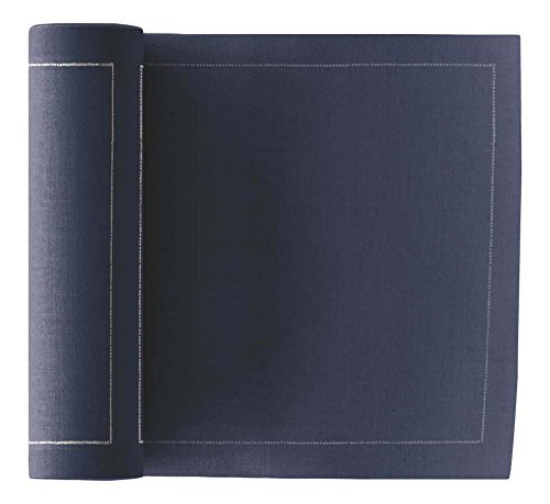 Serviette de table en coton 20x20cm - Idéale pour fête, anniversaire, cocktail - Rouleau de 25 serviettes - Gris Antracite