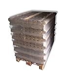 brennen besonders gut an 1 Palette 96 Pack Holzbriketts rund ohne Loch á 10kg Brennholz Briketts - aus reinem Nadelholz - ohne Verwendung von Bindemitteln