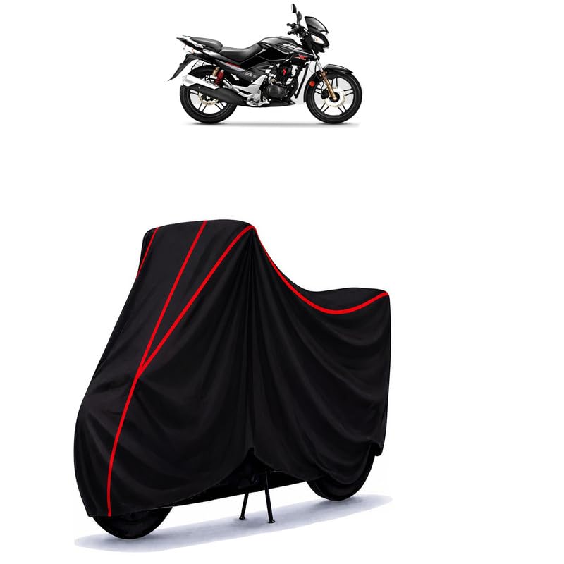 Image of Hero CBZ STD Water Resistant Bike Cover for All Motorcycles & Rain | Heavy Duty Taffeta Fabric | UV Protection, Dustproof, Scratchproof | All Weather Two Wheeler Body Cover with Elastic Bottom