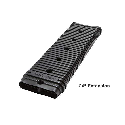 Low Profile Downspout Drainage Adapter 24-in. Extension, Black - Thumbnail 2