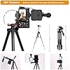 Kit Prise Vue Vidéo, Kit Vlog Professionnel pour Smartphone et Appareil Photo : Microphone, Lumière LED, Trépied Réglable, Support Téléphone, Idéal pour YouTube, TikTok, Live Streaming, Photographie