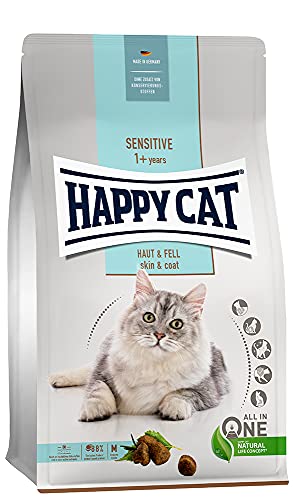 HAPPY CAT (ハッピーキャット) スキン&コート - 皮膚被毛ケア 全猫種 成猫〜シニア猫 pHコントロール グルテンフリー 無添加 ヒューマングレード ドイツ製 キャットフード ドライ (300g)のサムネイル