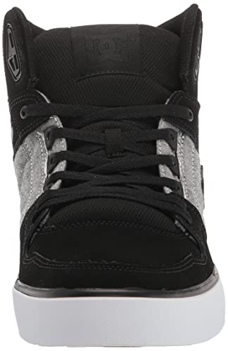 DC Men's Pure High Top Wc Skate Shoes Casual Sneakers, Black/Battleship/Armor, 152
