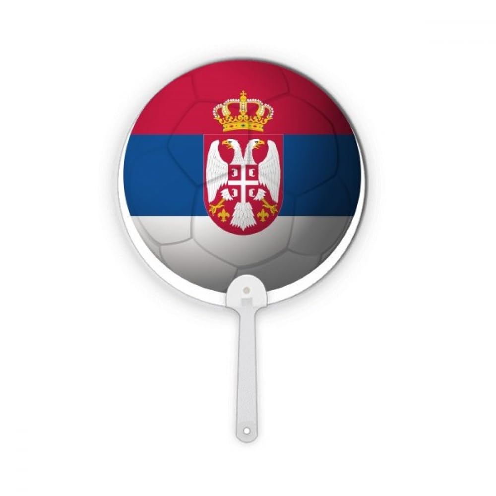 Drapeau Serbie football en plastique rond pour supporter