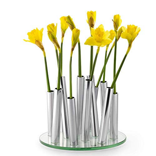 Philippi BOUQUET vaas 24 x 18 cm glas/aluminium gepolijst zilver - Afbeelding 6