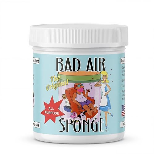 Bad Air Sponge Odor Absorber & Neutralizer 14 oz Odor Eliminator for Home Pets Smoke Cooking Trash Mold & Musty Smells Original Non-Toxic Air Freshener Alternative